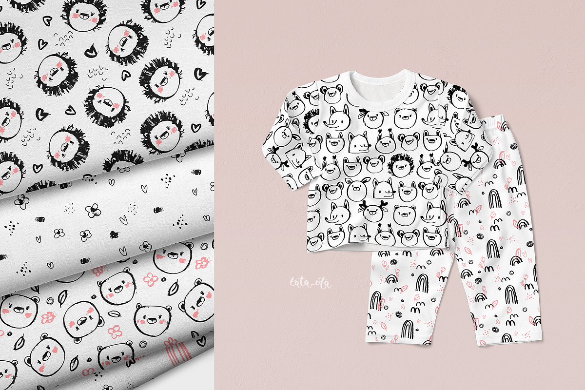 Forest animals. Clipart & patterns, an Animal Illustration by tata_ota (Photo 8 of 11)