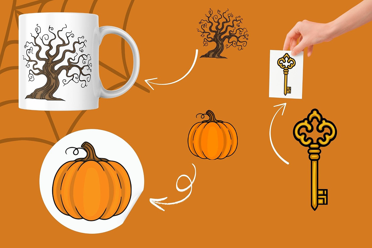 Halloween: Patterns & Clipart, a Seasonal Illustration by Elatedowl (Photo 13 of 14)