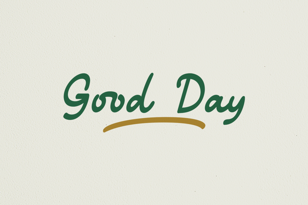 Good Day Script, a Script Font by Bluestudio (Photo 1 of 12)