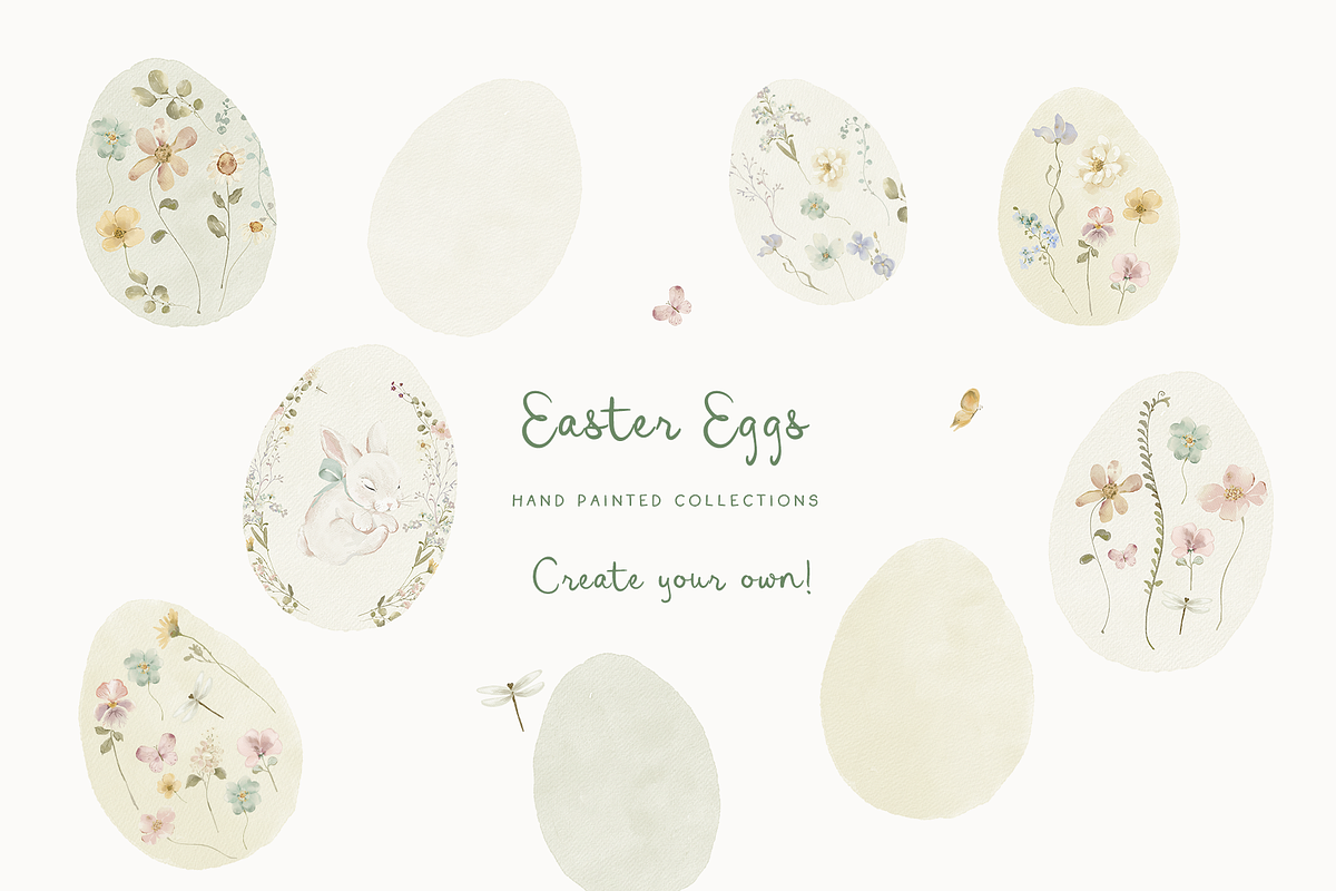 Easter Spring wildflower meadow set, a Decorative Illustration by Grace Noboa Illustrations (Photo 13 of 14)