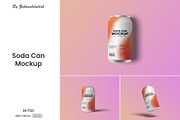 Soda Can Mockup, a Product Mockup by zuhraabdullah (Thumbnail 1 of 5)