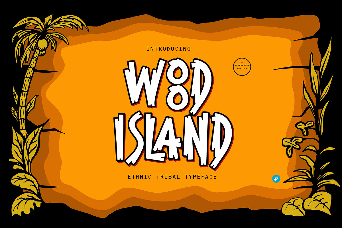 Wood Island - ethnic tribal font, a Font by WAP (Photo 1 of 7)