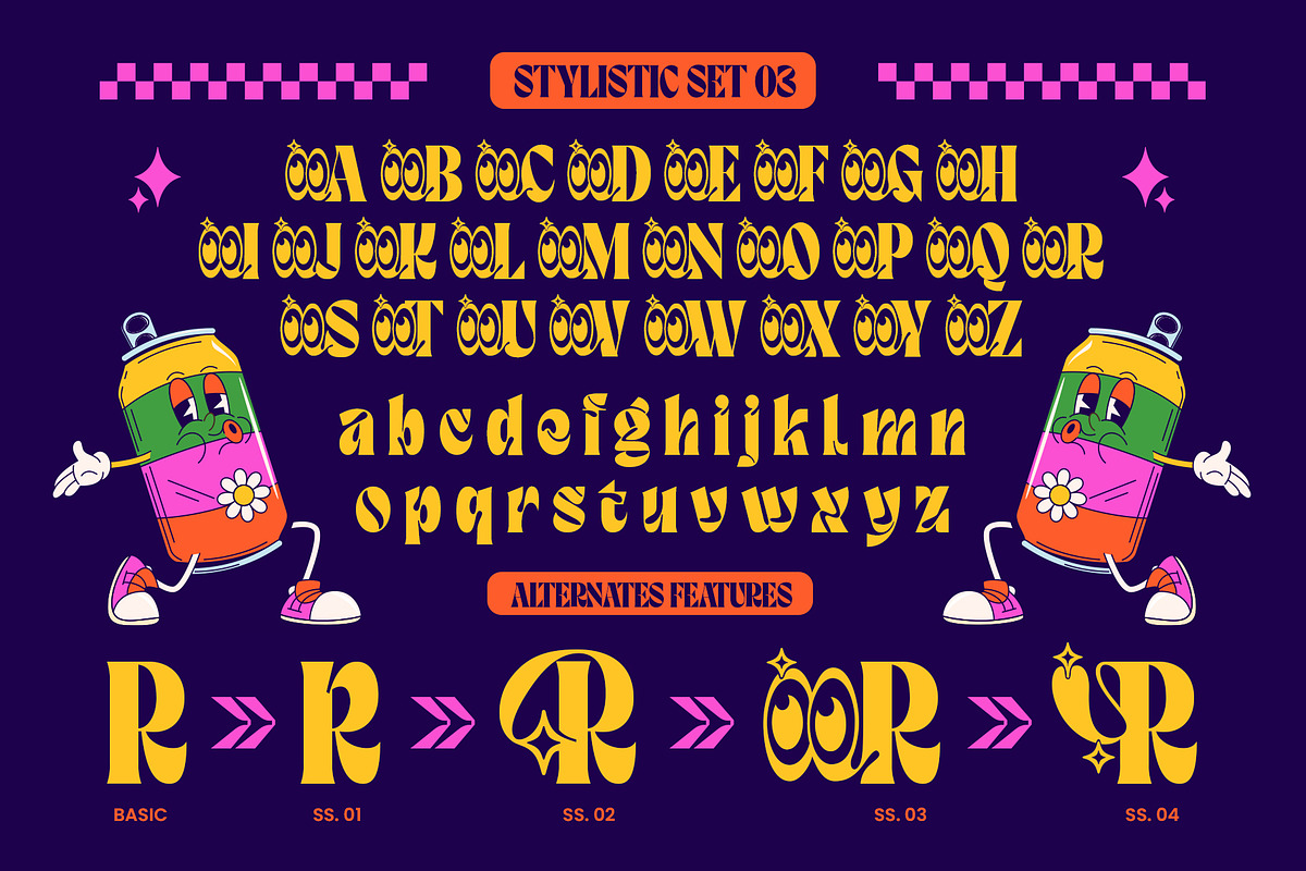 Contrast Groovy Typeface, a Serif Font by alit design (Photo 3 of 20)