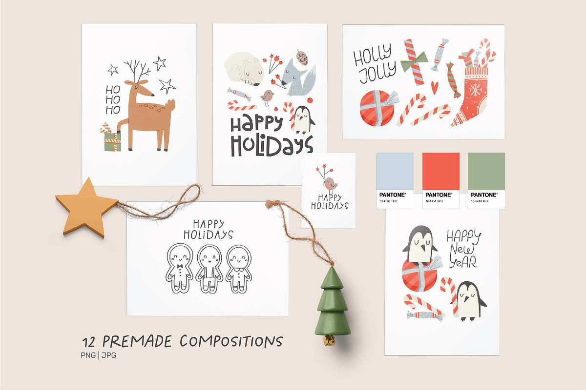 Christmas Forest Clipart Collection, a Seasonal Illustration by K.SweeTheArt (Photo 5 of 9)
