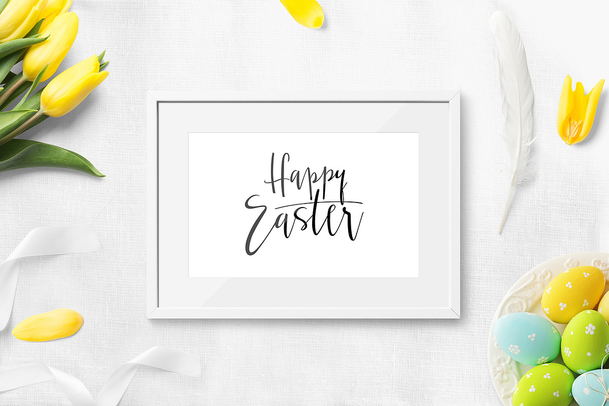 Happy Easter Lettering Overlays, a Graphic by catary art (Photo 2 of 5)