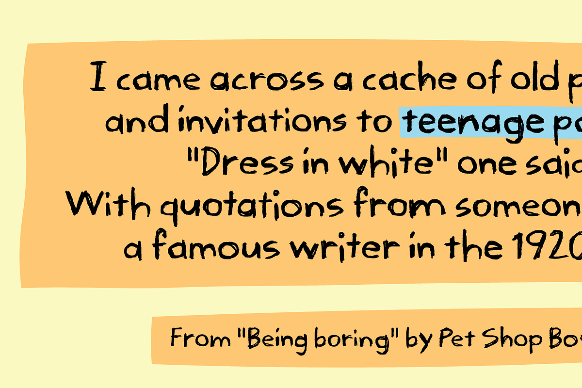 Teenage Parties font, a Handwritten Font by pizzadudedotdk (Photo 7 of 8)