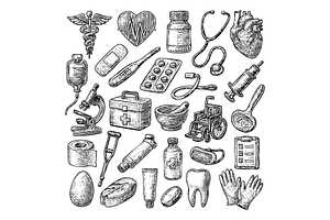 Medical Health Icons, an Object Graphic by RT Studio