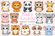 Cute Kawaii Baby Animals Clipart Bun, an Animal Illustration by Ink Gallery (Thumbnail 1 of 4)