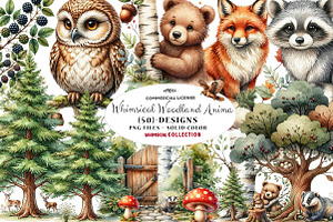 Whimsical Woodland Animals Clipart