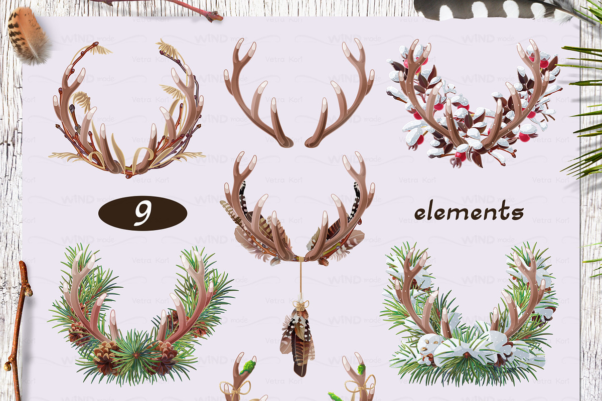 vector SET Winter Forest, an Animal Illustration by WINDmade (Photo 18 of 19)