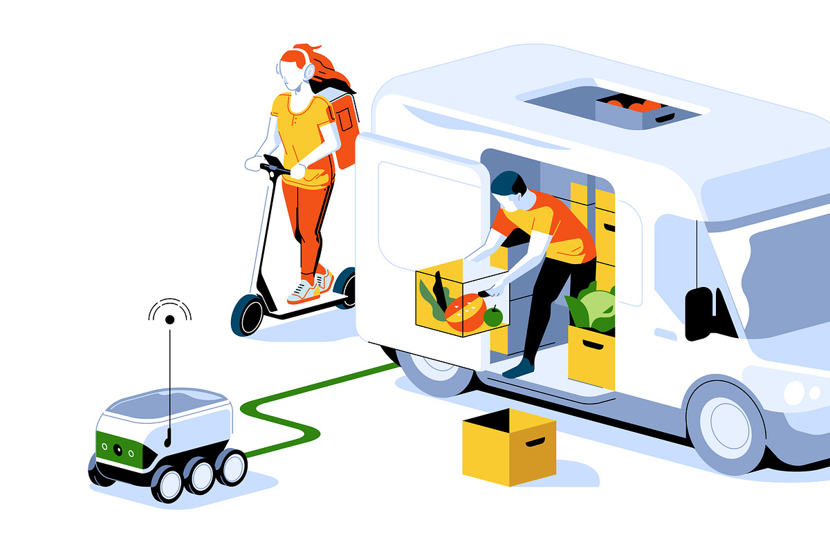 Isometric delivery illustrations, an iPhone Mockup by Formfrom (Photo 4 of 11)