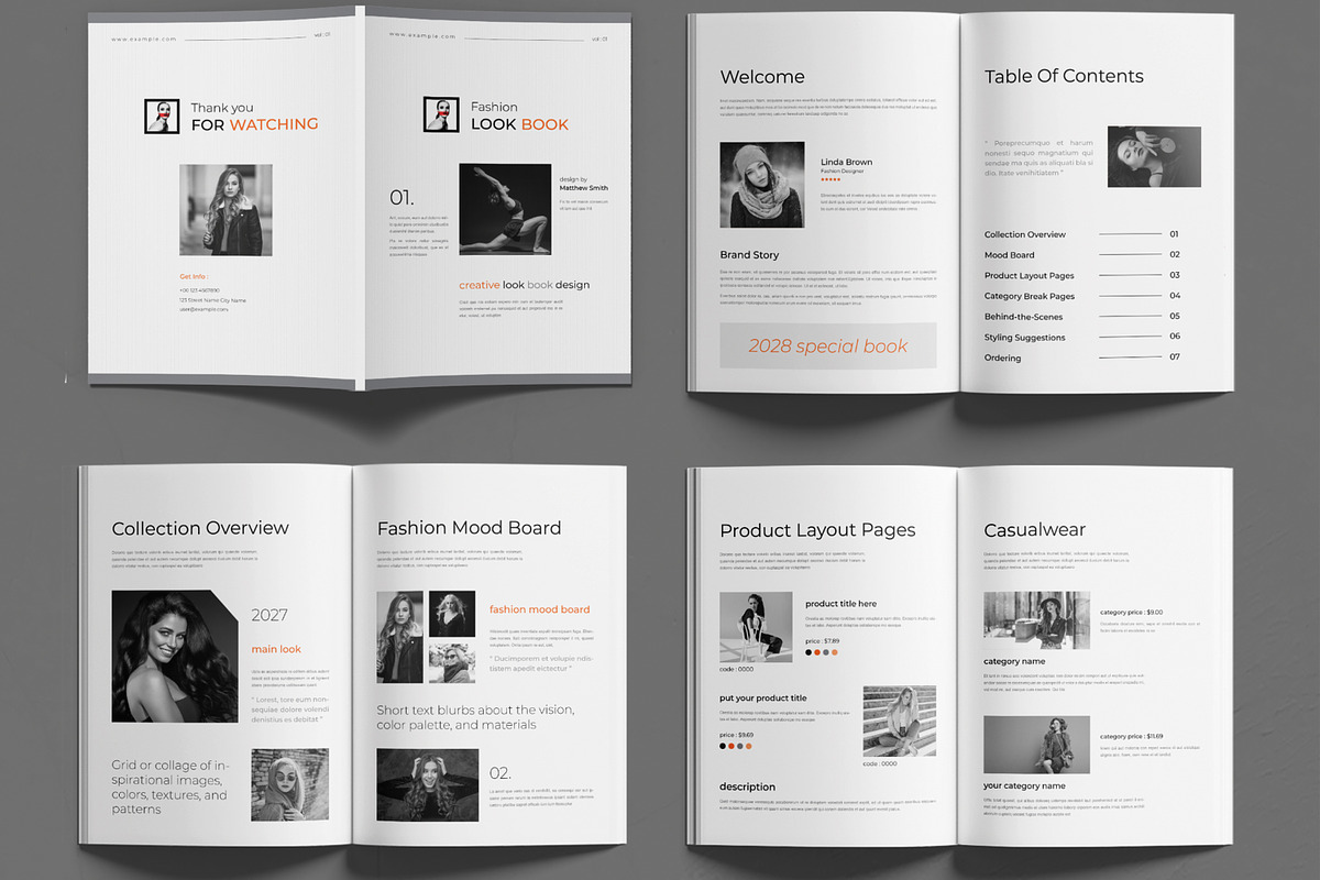 Modern Fashion Lookbook Template, a Brochure Template by MightyDesign (Photo 2 of 6)