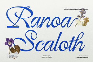 Ranoa Scaloth | Handwritten Script, a Script Font by gracetype_studio