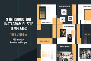 Intro Instagram Puzzle Templates