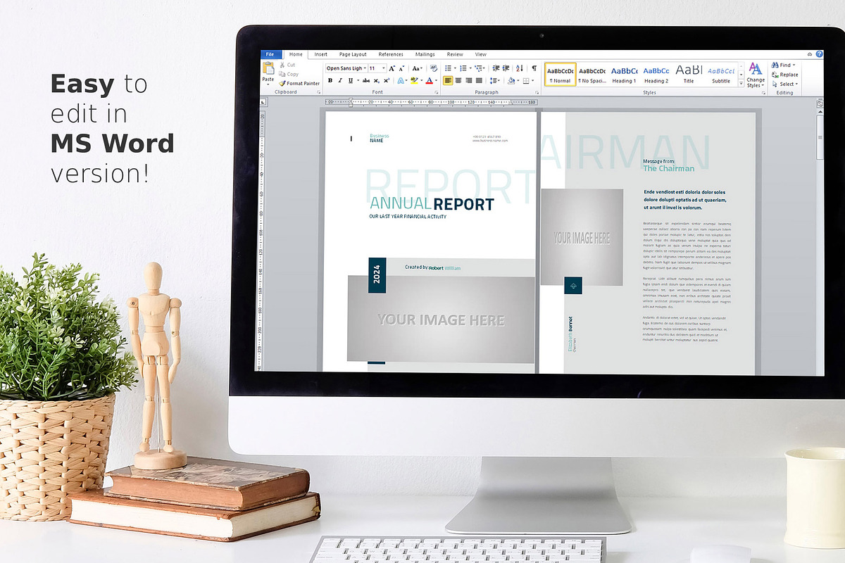 Annual Report Brochure Template, a Brochure Template by Sabin (Photo 6 of 6)