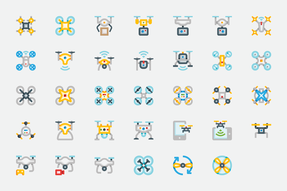 Basicons / Tech / Drones, an Icon by Danil Polshin