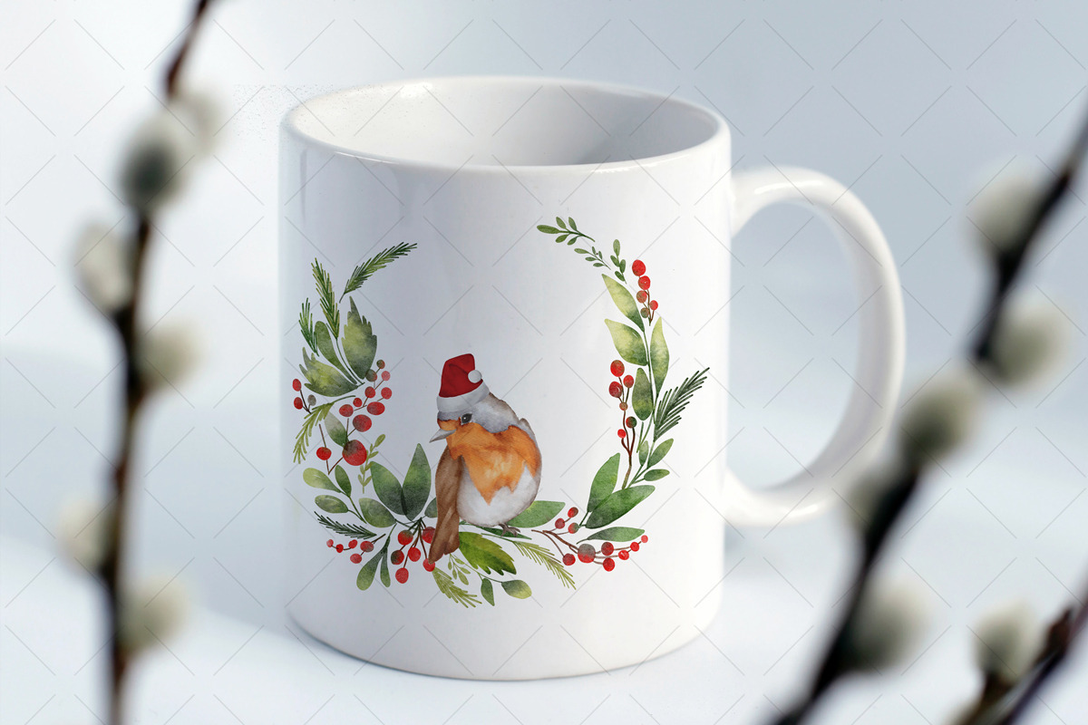 Watercolor Christmas Cliparts, an Illustration by NancyDzines (Photo 3 of 4)