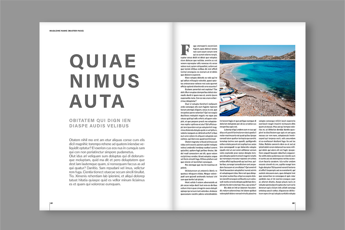 Modern Magazine Layout (A4+US), a Magazine Template by tomsarraipodesign (Photo 14 of 21)