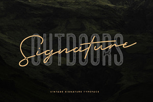 Outdoors Signature Vintage Typeface