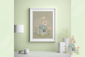 Vintage Spring Bunny