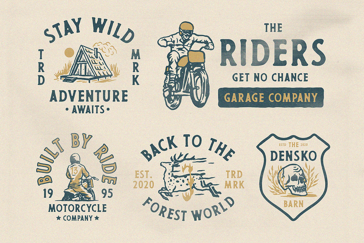 Outdoor Badge Logo and Illustrations, an Illustration by Megflags (Photo 2 of 6)
