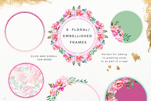 Pink Peonies Flower Clipart