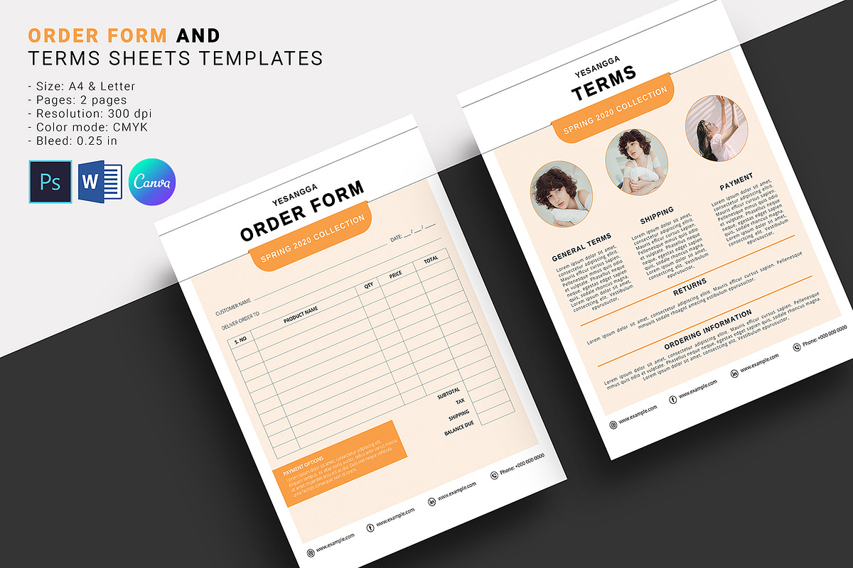 Order Form and Terms Sheets