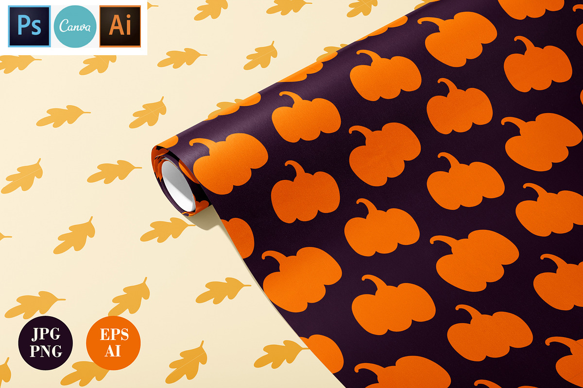 Halloween Funny Patterns Pack, a Pattern Graphic by Katrinelly (Photo 4 of 13)