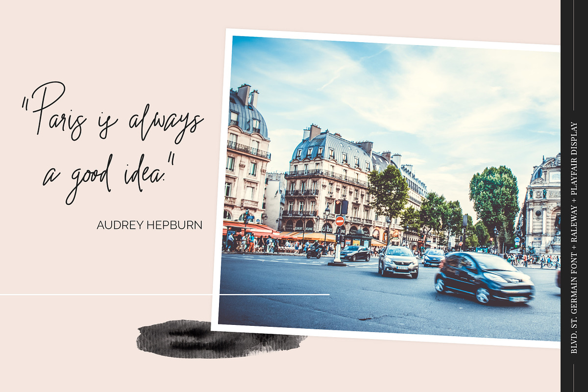 Blvd. St. Germain Signature Script, a Script Font by Kreanille Design (Photo 2 of 14)