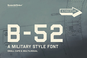 B-52 A Military Style Font