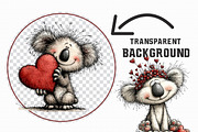 Whimsical Valentine Koala Clipart, an Illustration by Libby Wishes (Thumbnail 4 of 7)