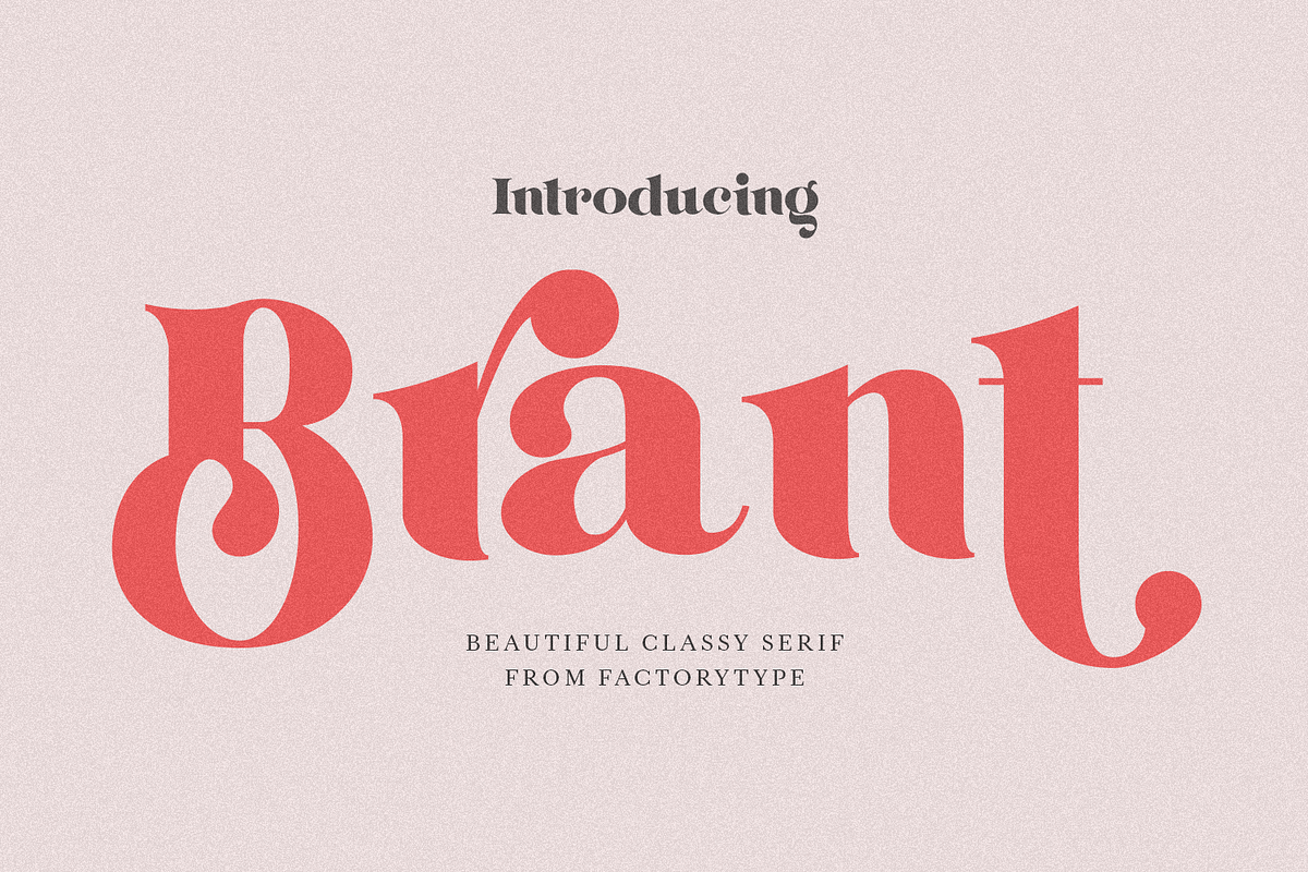 Brant, a Serif Font by FactoryType Studio (Photo 1 of 11)