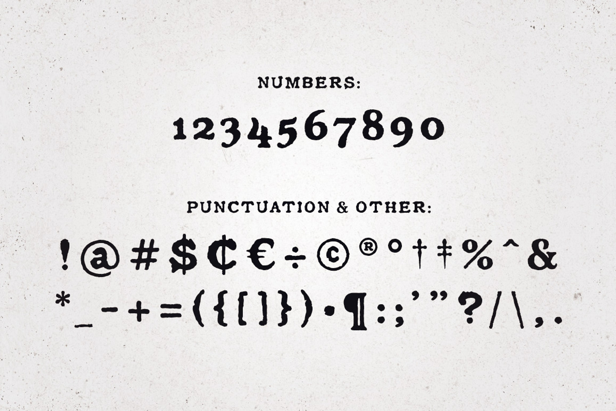 Historical Press font preview 6