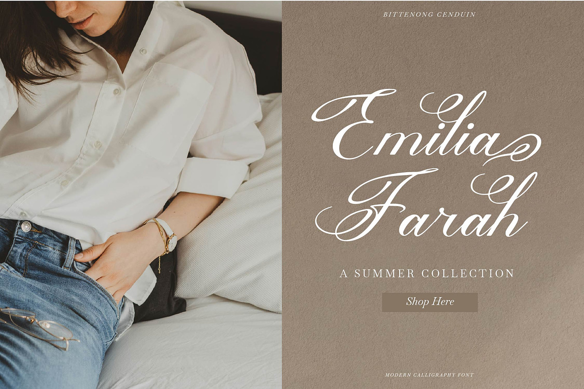 Bittenong Cenduin Modern Calligraphy, a Script Font by Denustudios (Photo 6 of 13)
