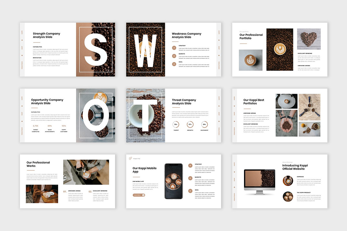 Koppi - Coffee Shop Keynote Template, a Presentation Template by BumbleGraph Studio (Photo 3 of 5)