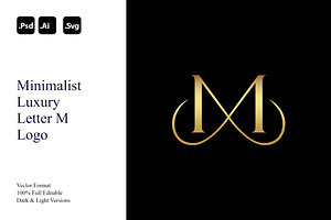 Minimalist Luxury Letter M Logo, a Branding & Logo Template by Luxury Logos