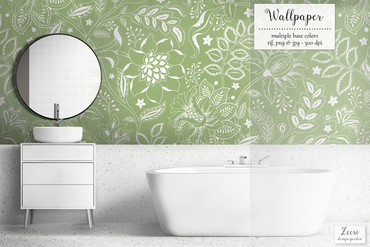 Indira Floral Patterns & Motifs, a Pattern Graphic by Zeesi Design Garden (Photo 6 of 11)