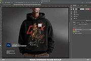 Model Oversized Hoodie Mockup, a Hoody Mockup by Irhasalfahad (Thumbnail 6 of 6)