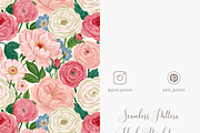 Blush Garden Rose Seamless Pattern, a Pattern Graphic by Pati Charm Studio (Thumbnail 5 of 6)