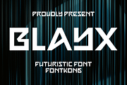 Blayx – Futuristic Display Font, a Sans Serif Font by overlaytemplates (Thumbnail 1 of 5)