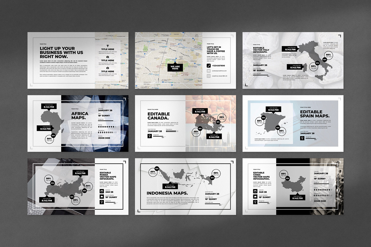 Boxes PowerPoint Template, a Presentation Template by Creathrive Design (Photo 8 of 9)