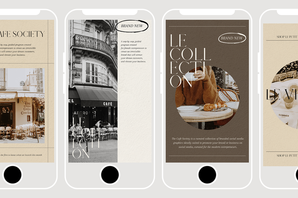 Cafe Society Social Media Templates, a Social Media Template by Le Maison Bohem (Photo 6 of 11)