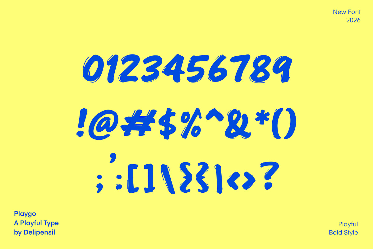Playgo - Bold Playful Display Font, a Handwritten Font by delipensil (Photo 5 of 8)