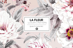 La Fleur, Pattern & Illustration Set