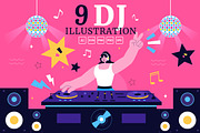 9 Nightlife Club DJ Illustration, a Person Illustration by denayunebgt (Thumbnail 1 of 3)