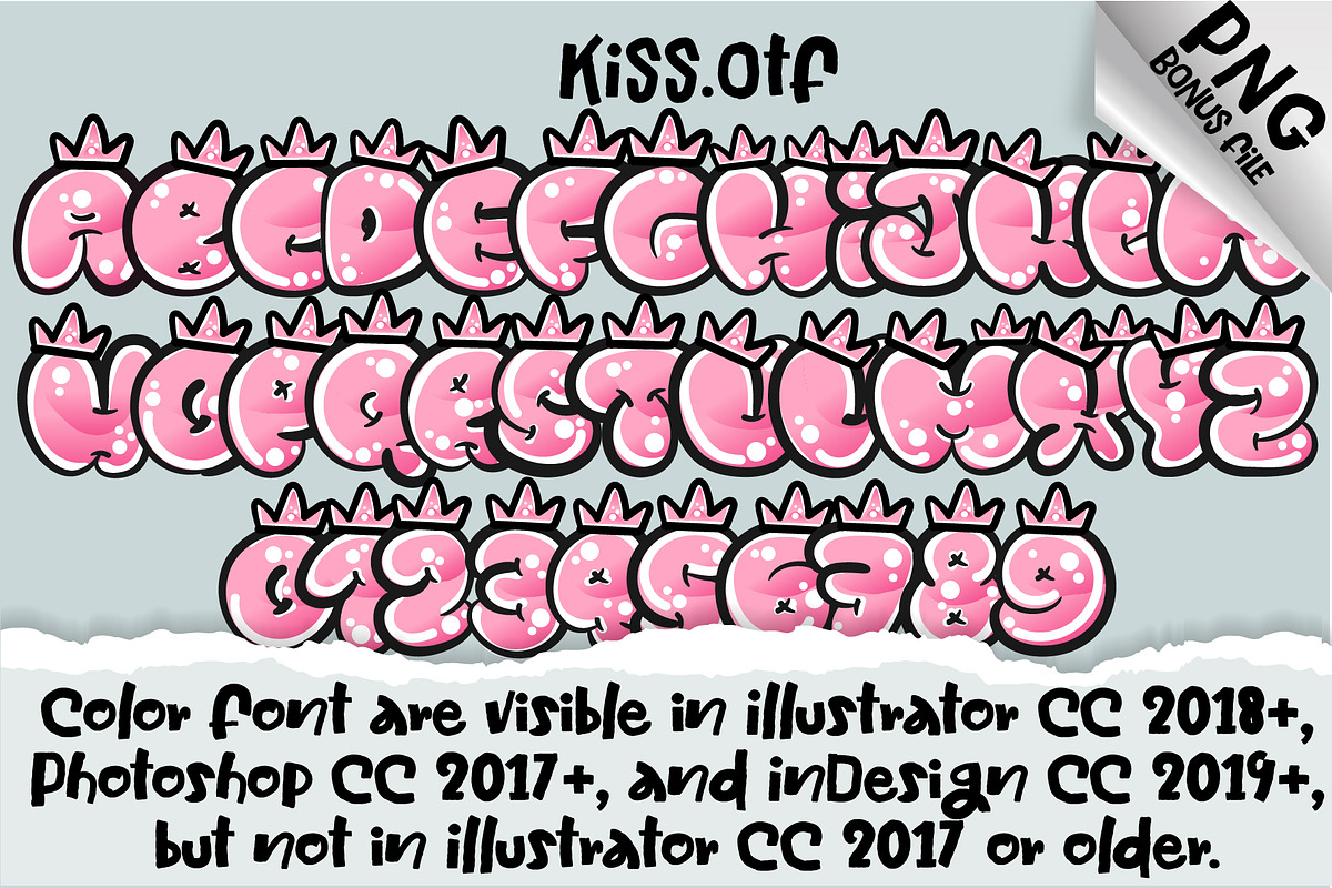 Kiss Font, a Symbol Font by Nobu Collections (Photo 7 of 8)