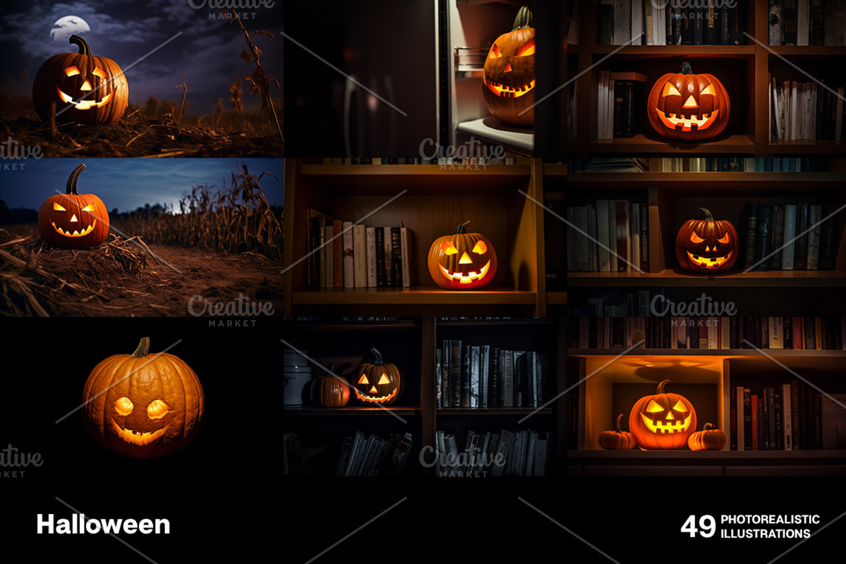 Halloween. 49 images, a Holiday Photo by Handmadefont (Photo 4 of 12)