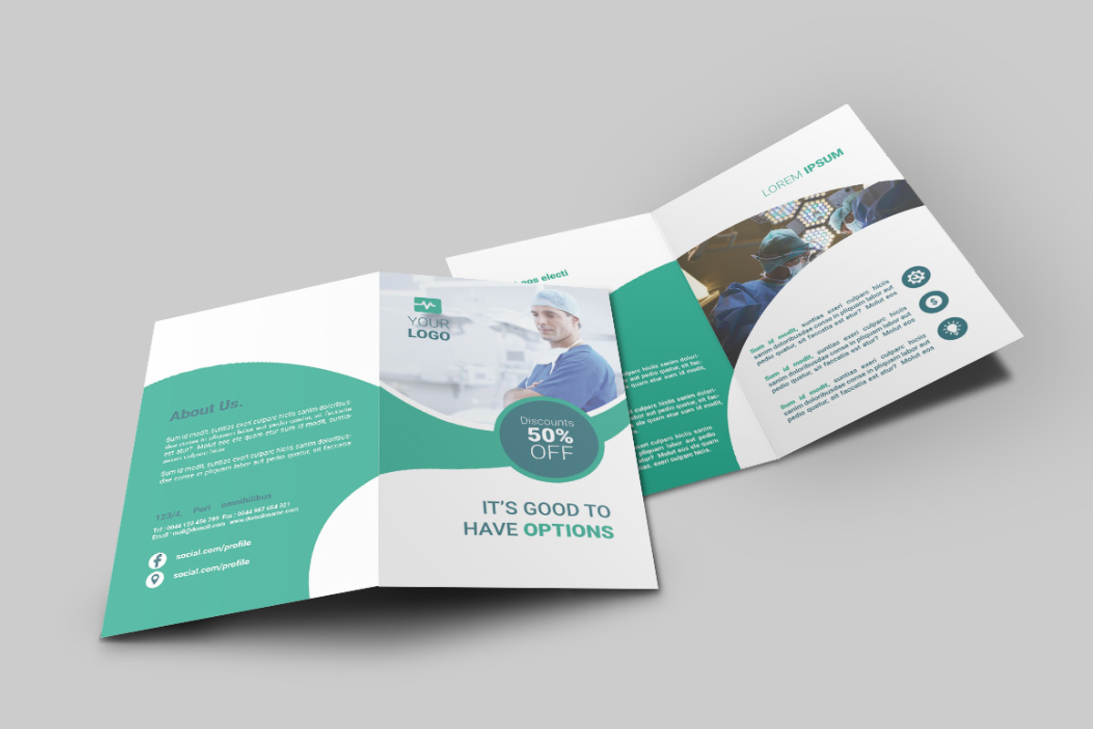 Medicine Bi-Fold Brochure, a Brochure Template by Creatricks (Photo 1 of 6)