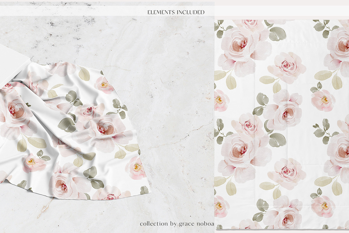 Floral Seamless Patterns & Cliparts, a Pattern Graphic by Grace Noboa Illustrations (Photo 11 of 17)