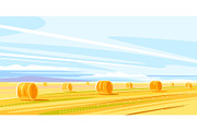 Harvesting fields of grain, a Food Illustration by Oceloti (Thumbnail 5 of 5)